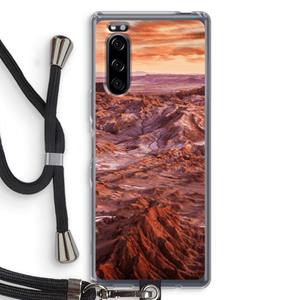 CaseCompany Mars: Sony Xperia 5 Transparant Hoesje met koord