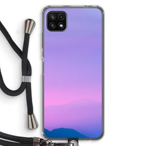CaseCompany Sunset pastel: Samsung Galaxy A22 5G Transparant Hoesje met koord