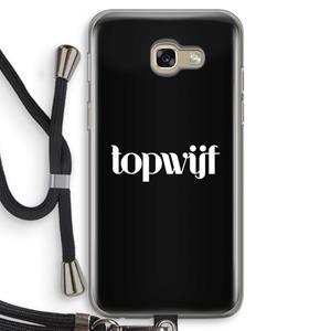 CaseCompany Topwijf Zwart: Samsung Galaxy A5 (2017) Transparant Hoesje met koord