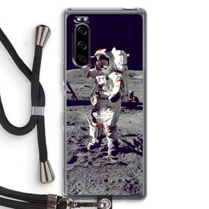 CaseCompany Spaceman: Sony Xperia 5 Transparant Hoesje met koord