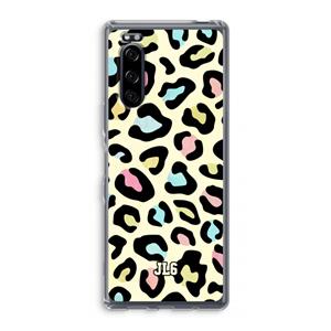 CaseCompany Leopard pattern: Sony Xperia 5 Transparant Hoesje