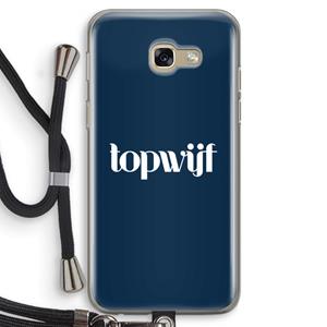 CaseCompany Topwijf Navy: Samsung Galaxy A5 (2017) Transparant Hoesje met koord