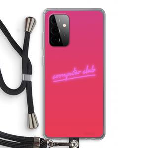 CaseCompany Vice Glow: Samsung Galaxy A72 5G Transparant Hoesje met koord