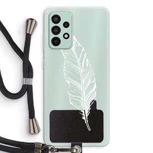 CaseCompany Pluim: Samsung Galaxy A52s 5G Transparant Hoesje met koord