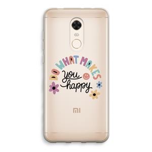 CaseCompany Happy days: Xiaomi Redmi 5 Transparant Hoesje