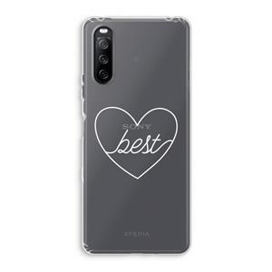 CaseCompany Best heart pastel: Sony Xperia 10 III Transparant Hoesje