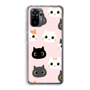 CaseCompany Katten: Xiaomi Redmi Note 10 Pro Transparant Hoesje