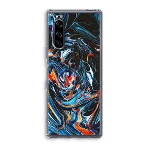 CaseCompany Black Unicorn: Sony Xperia 5 Transparant Hoesje
