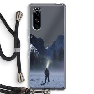 CaseCompany Wanderlust: Sony Xperia 5 Transparant Hoesje met koord