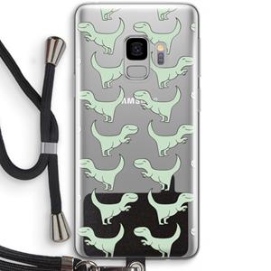 CaseCompany Dinos: Samsung Galaxy S9 Transparant Hoesje met koord