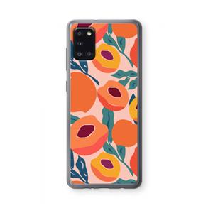 CaseCompany Perzik: Samsung Galaxy A31 Transparant Hoesje
