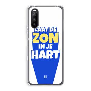 CaseCompany Laat de zon in je hart: Sony Xperia 10 III Transparant Hoesje