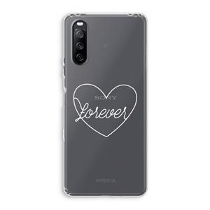 CaseCompany Forever heart pastel: Sony Xperia 10 III Transparant Hoesje