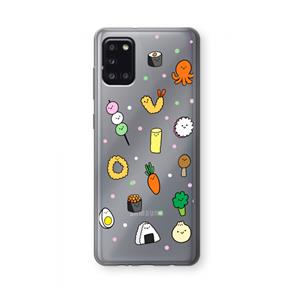 CaseCompany Happy bento friends: Samsung Galaxy A31 Transparant Hoesje