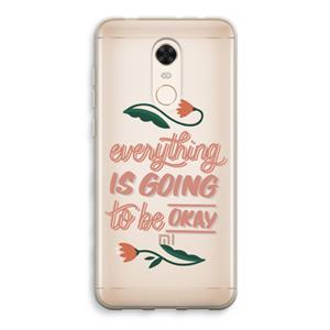 CaseCompany Optimistic flower girl: Xiaomi Redmi 5 Transparant Hoesje