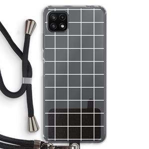 CaseCompany Rooster 2: Samsung Galaxy A22 5G Transparant Hoesje met koord