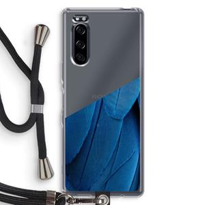 CaseCompany Pauw: Sony Xperia 5 Transparant Hoesje met koord