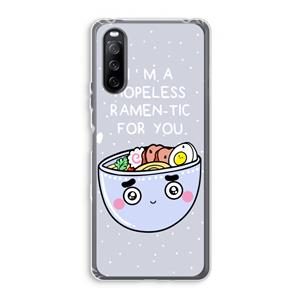 CaseCompany I'm A Hopeless Ramen-Tic For You: Sony Xperia 10 III Transparant Hoesje