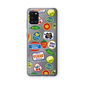 CaseCompany Fruitsticker: Samsung Galaxy A31 Transparant Hoesje
