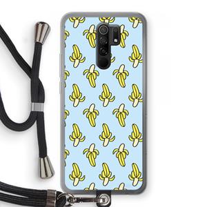 CaseCompany Bananas: Xiaomi Redmi 9 Transparant Hoesje met koord