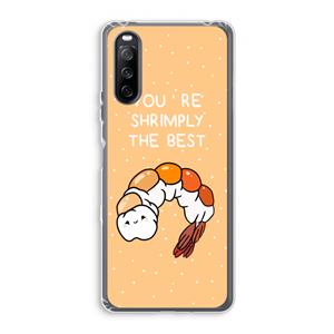 CaseCompany You're Shrimply The Best: Sony Xperia 10 III Transparant Hoesje