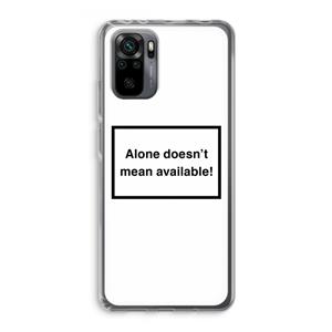 CaseCompany Alone: Xiaomi Redmi Note 10 Pro Transparant Hoesje