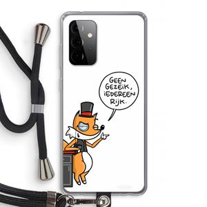 CaseCompany Geen Gezeik: Samsung Galaxy A72 5G Transparant Hoesje met koord