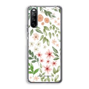 CaseCompany Botanical sweet flower heaven: Sony Xperia 10 III Transparant Hoesje