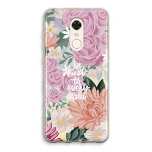 CaseCompany Kindness matters: Xiaomi Redmi 5 Transparant Hoesje