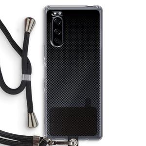 CaseCompany Musketon Halftone: Sony Xperia 5 Transparant Hoesje met koord