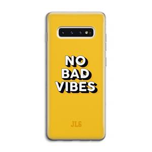 CaseCompany No Bad Vibes: Samsung Galaxy S10 4G Transparant Hoesje