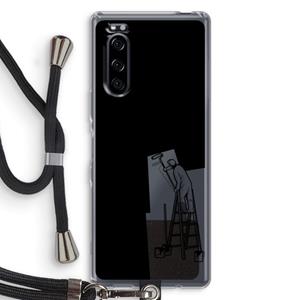 CaseCompany Musketon Painter: Sony Xperia 5 Transparant Hoesje met koord
