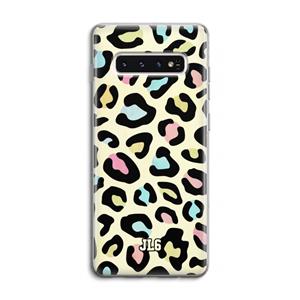 CaseCompany Leopard pattern: Samsung Galaxy S10 4G Transparant Hoesje