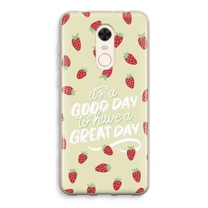 CaseCompany Don't forget to have a great day: Xiaomi Redmi 5 Transparant Hoesje