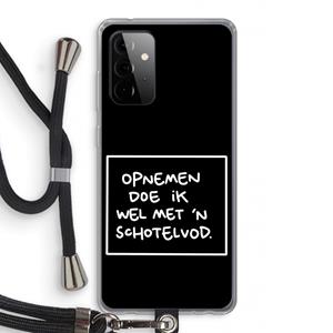 CaseCompany Schotelvod: Samsung Galaxy A72 5G Transparant Hoesje met koord