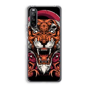 CaseCompany Tiger and Rattlesnakes: Sony Xperia 10 III Transparant Hoesje