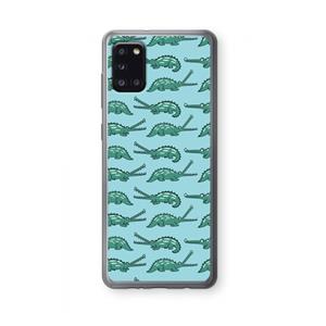 CaseCompany Kroko: Samsung Galaxy A31 Transparant Hoesje