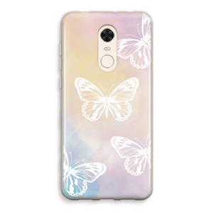 CaseCompany White butterfly: Xiaomi Redmi 5 Transparant Hoesje