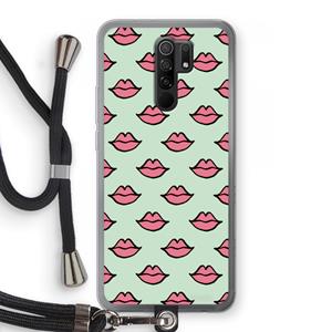 CaseCompany Lipjes: Xiaomi Redmi 9 Transparant Hoesje met koord