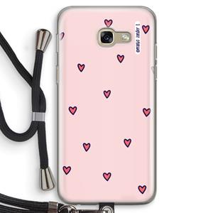 CaseCompany Hartjes: Samsung Galaxy A5 (2017) Transparant Hoesje met koord