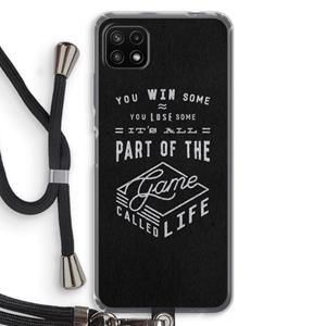 CaseCompany Life: Samsung Galaxy A22 5G Transparant Hoesje met koord