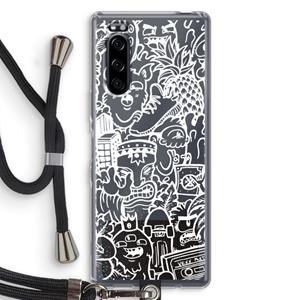 CaseCompany Vexx Mixtape #2: Sony Xperia 5 Transparant Hoesje met koord