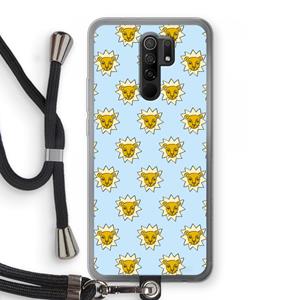 CaseCompany Leeuwenkoppen: Xiaomi Redmi 9 Transparant Hoesje met koord