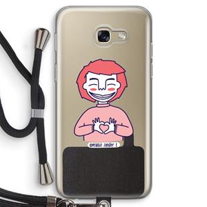 CaseCompany Hartje: Samsung Galaxy A5 (2017) Transparant Hoesje met koord