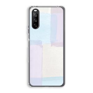 CaseCompany Square pastel: Sony Xperia 10 III Transparant Hoesje