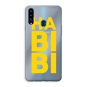 CaseCompany Habibi Blue: Samsung Galaxy A20s Transparant Hoesje