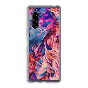 CaseCompany Pink Orchard: Sony Xperia 5 Transparant Hoesje