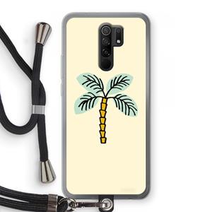 CaseCompany Palmboom: Xiaomi Redmi 9 Transparant Hoesje met koord