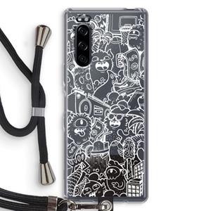 CaseCompany Vexx City #2: Sony Xperia 5 Transparant Hoesje met koord