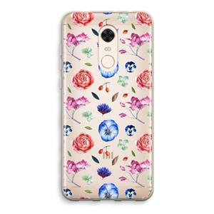 CaseCompany Bloemetjes: Xiaomi Redmi 5 Transparant Hoesje
